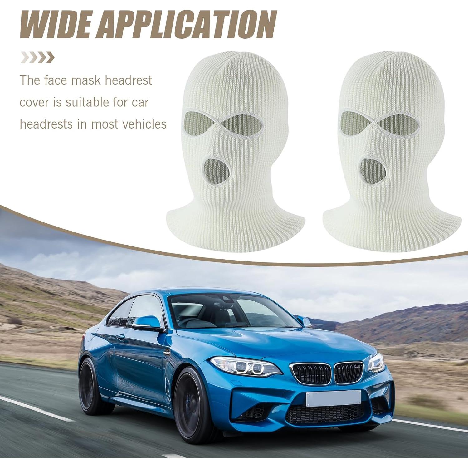 Protector de Reposacabezas de Coche leediga 2 PCS Blanco