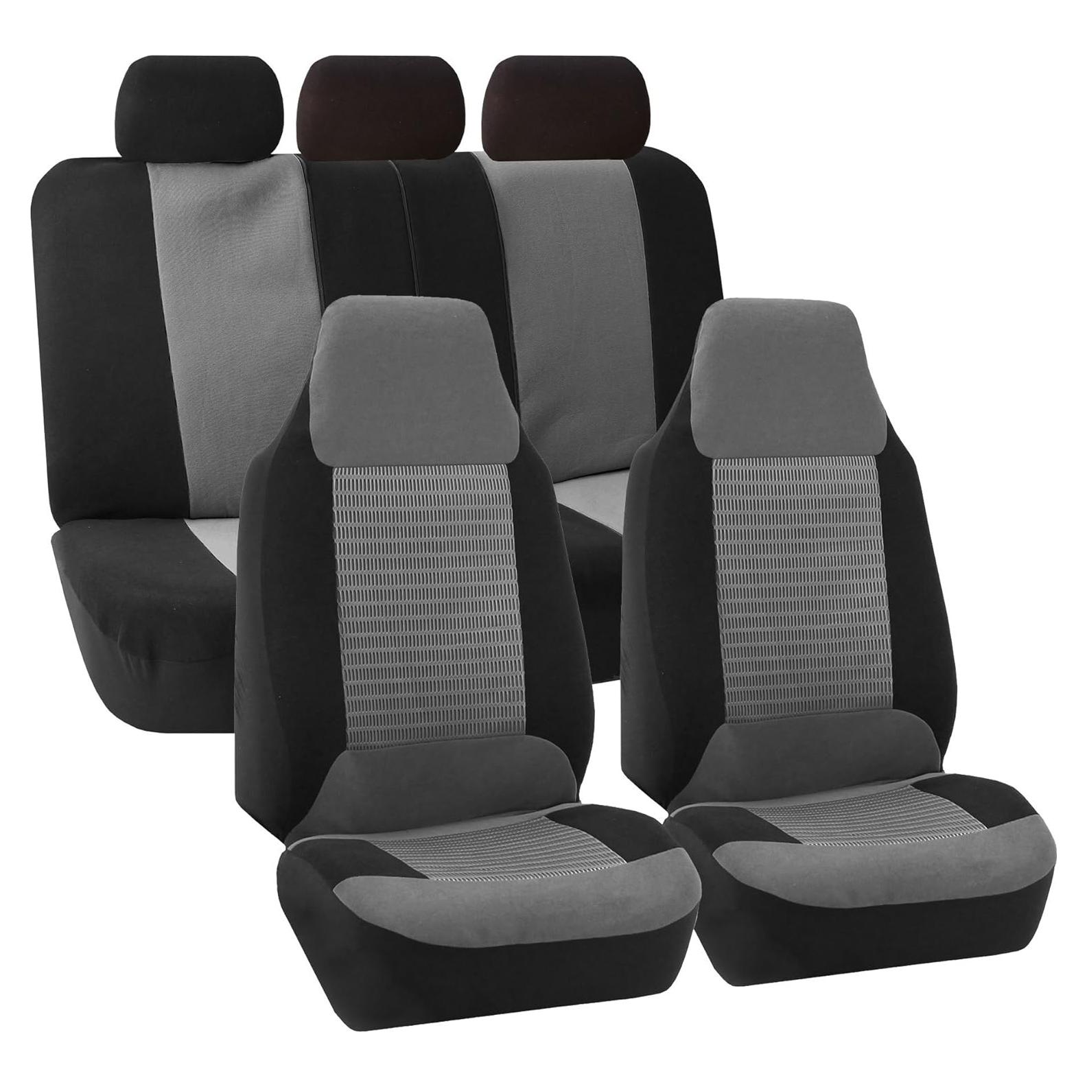 FH Group Fundas de Asiento de Tela Universal para Automóvil - Gris