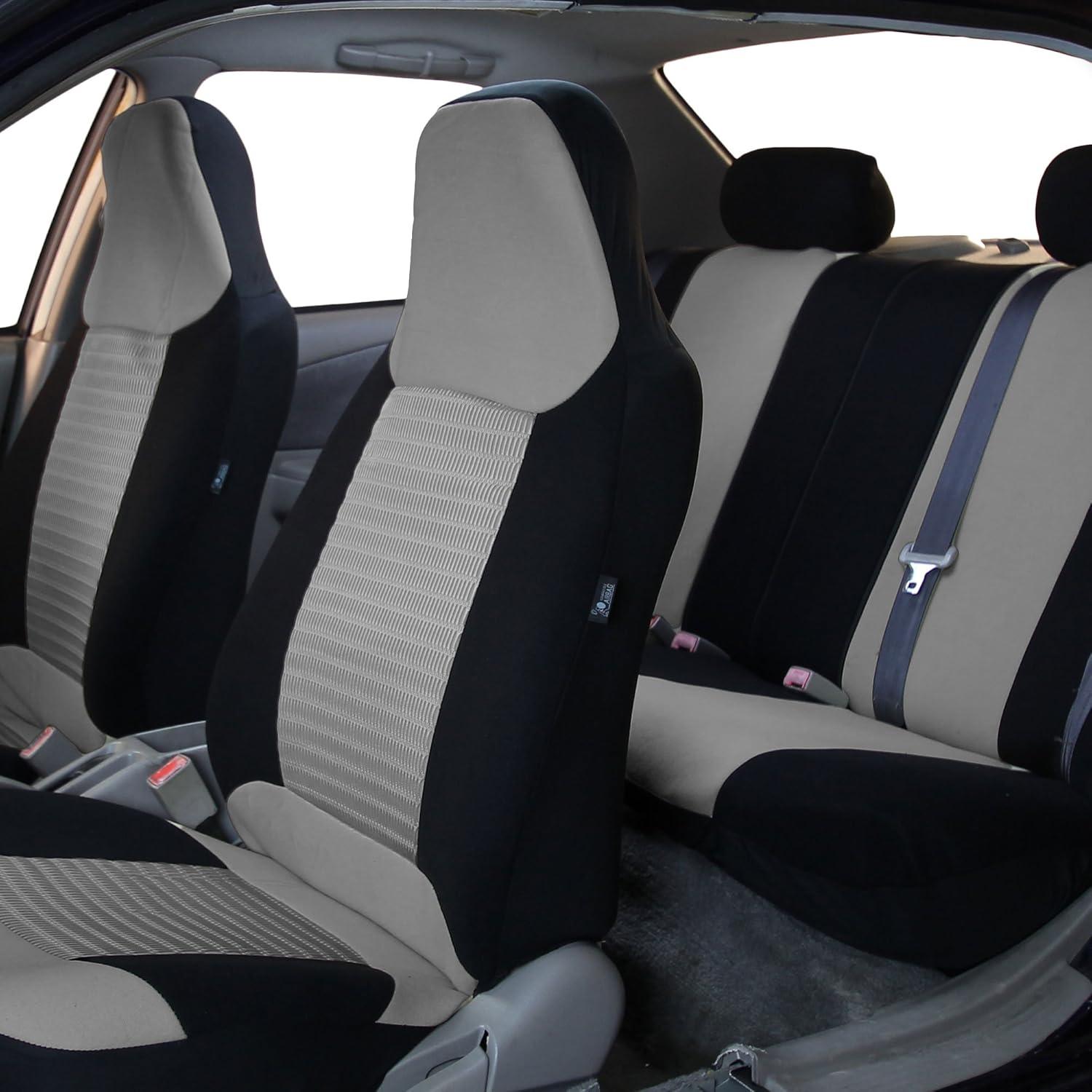 FH Group Fundas de Asiento de Tela Universal para Automóvil - Gris