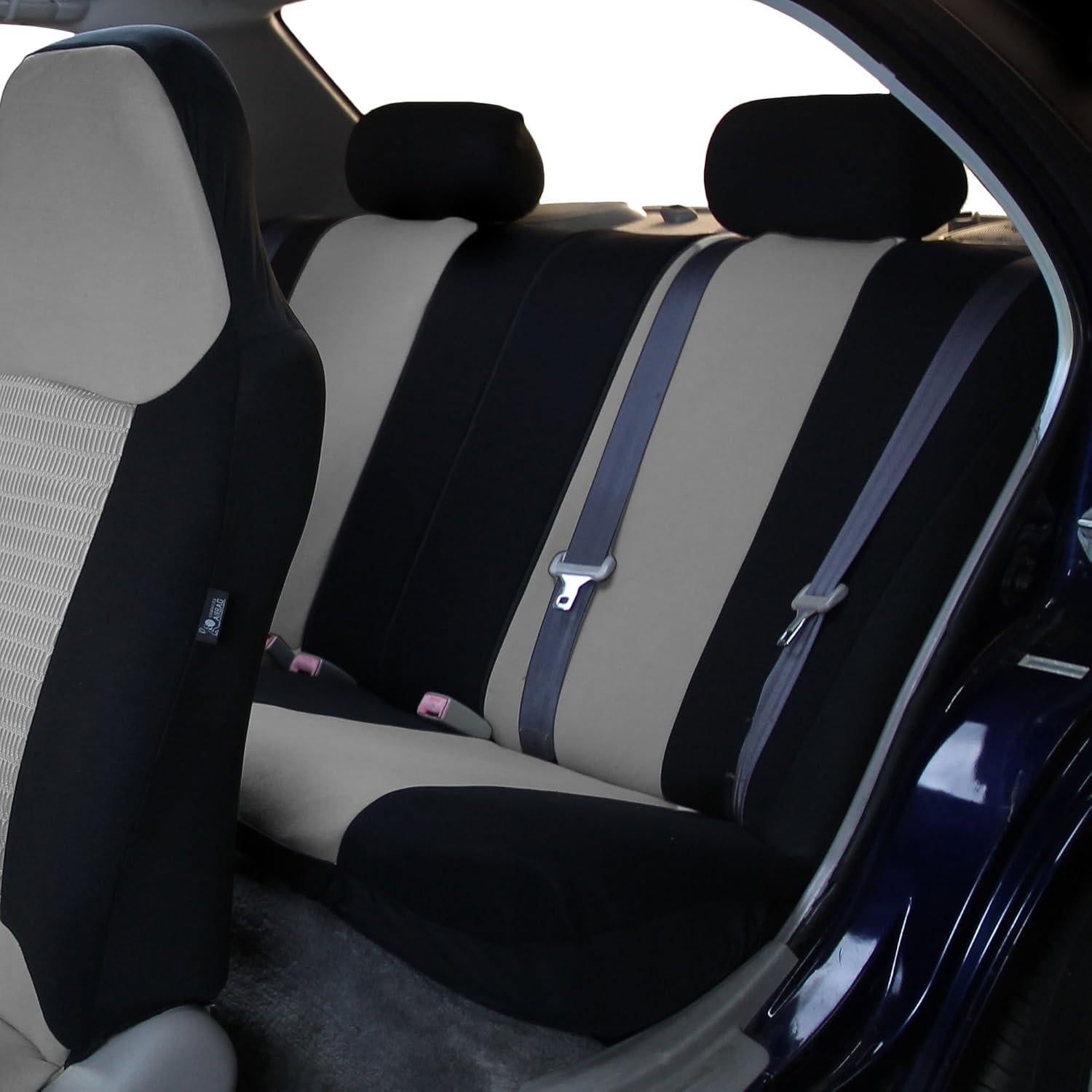 FH Group Fundas de Asiento de Tela Universal para Automóvil - Gris