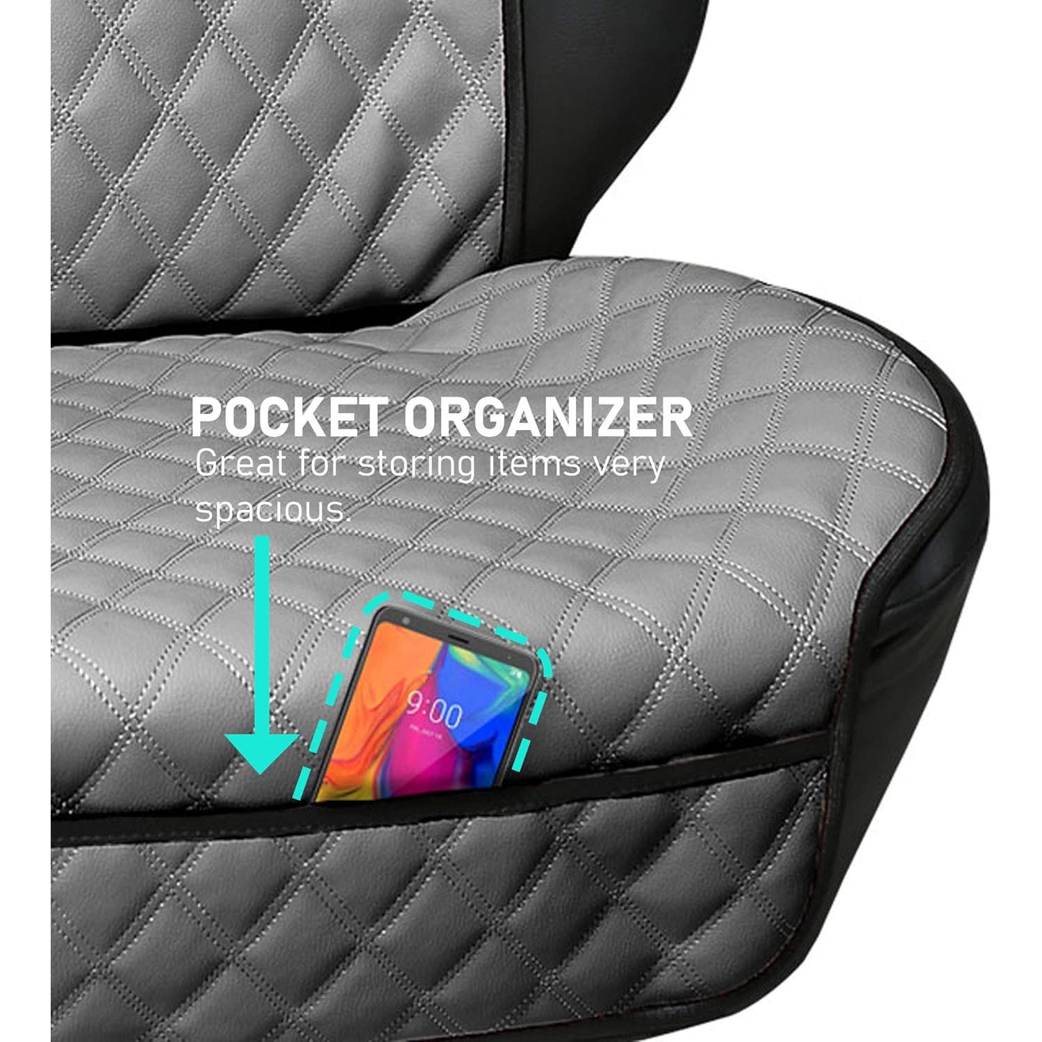 Funda de Asiento de Coche FH Group Neosupreme Gris - 2 Piezas