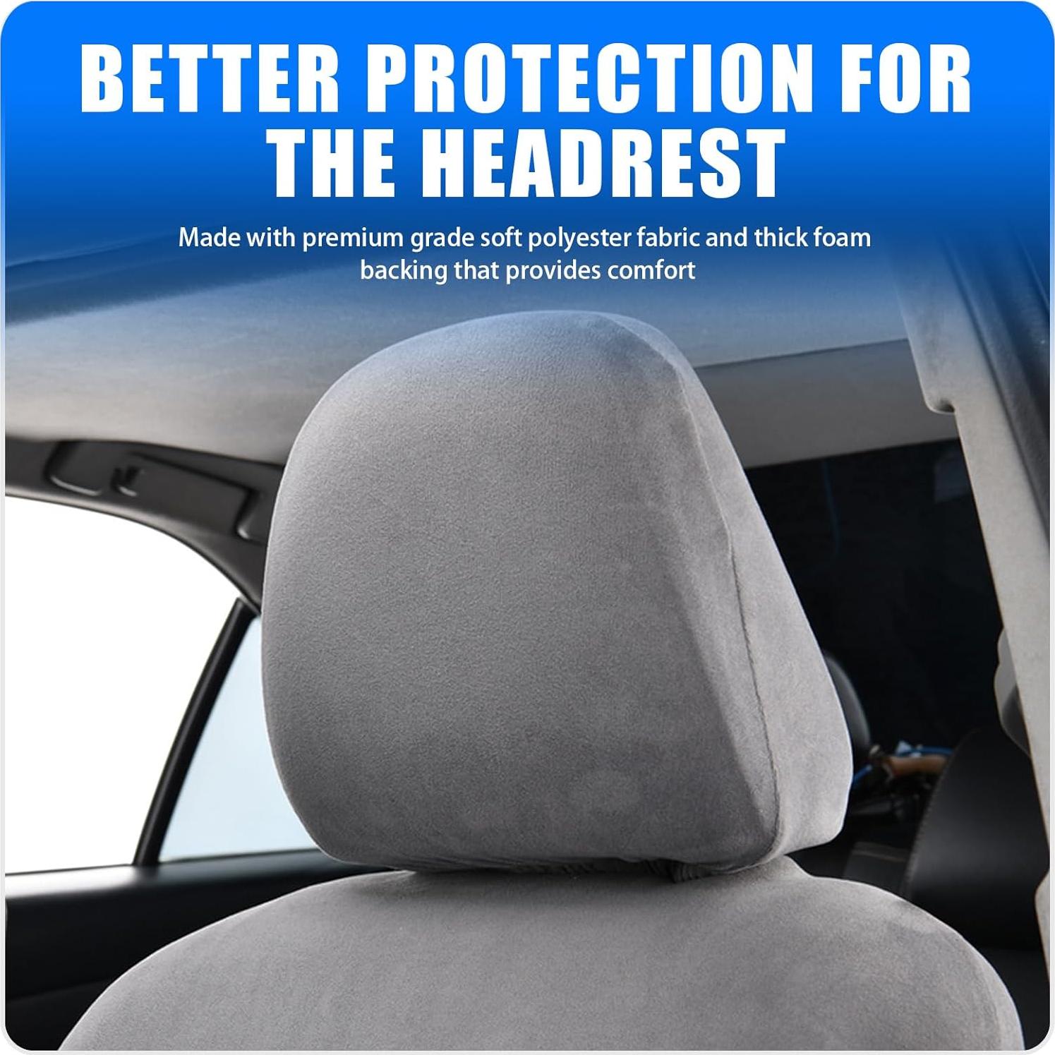 Pack de 2 Fundas de Cabecera de Auto Gunhunt Gris Universal