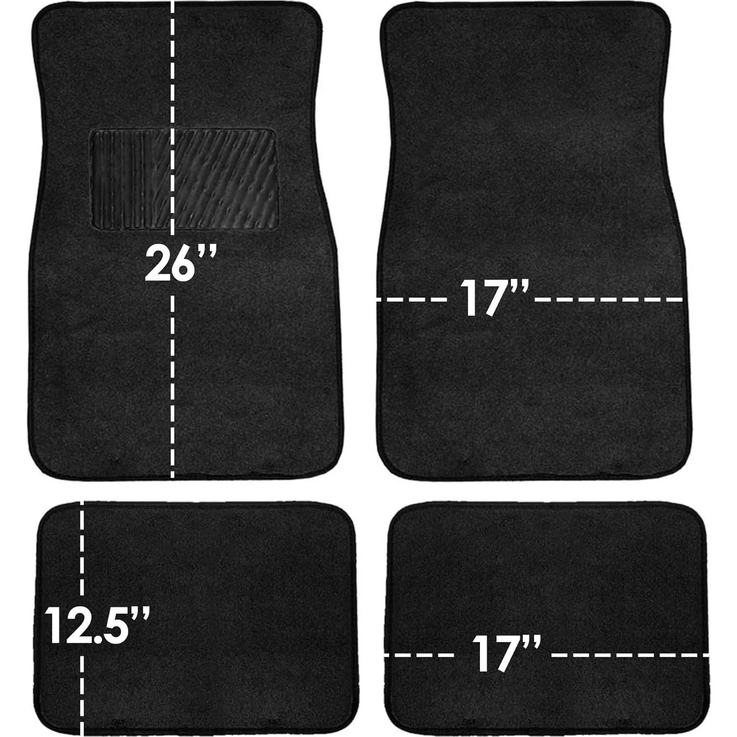 Fundas de Asiento FH Group + Alfombrillas de Piso - Negro