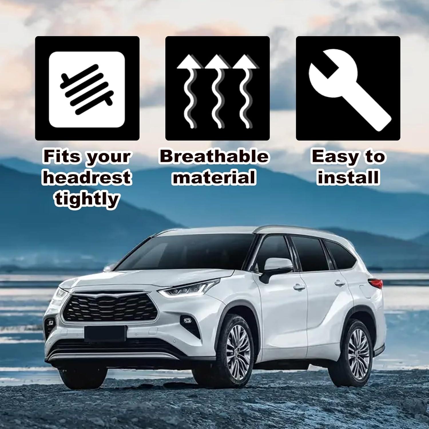 Funda de Reposacabezas de Coche Stymart 2 Piezas Beige