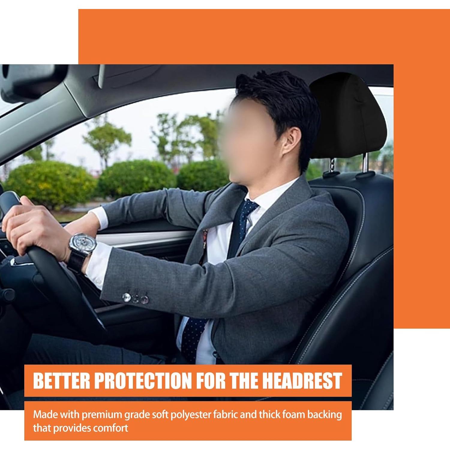 Pack de 4 Fundas de Cabecera de Asiento de Coche Dawfall