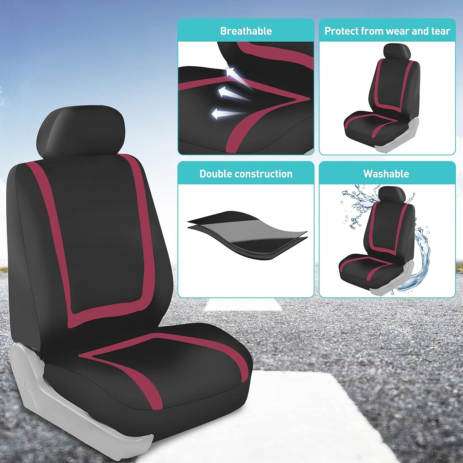 Fundas de Asiento de Coche FH Group Burdeos Ajuste Universal