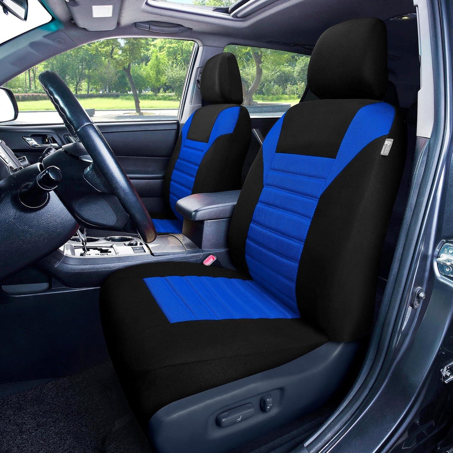 Fundas de Asiento de Coche FH Group Azul Juego Frontal 3D