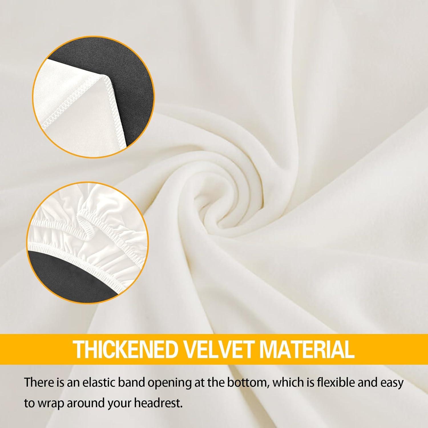 Fundas de Reposacabezas de Coche ijuicy 2 PCS Beige Transpirables