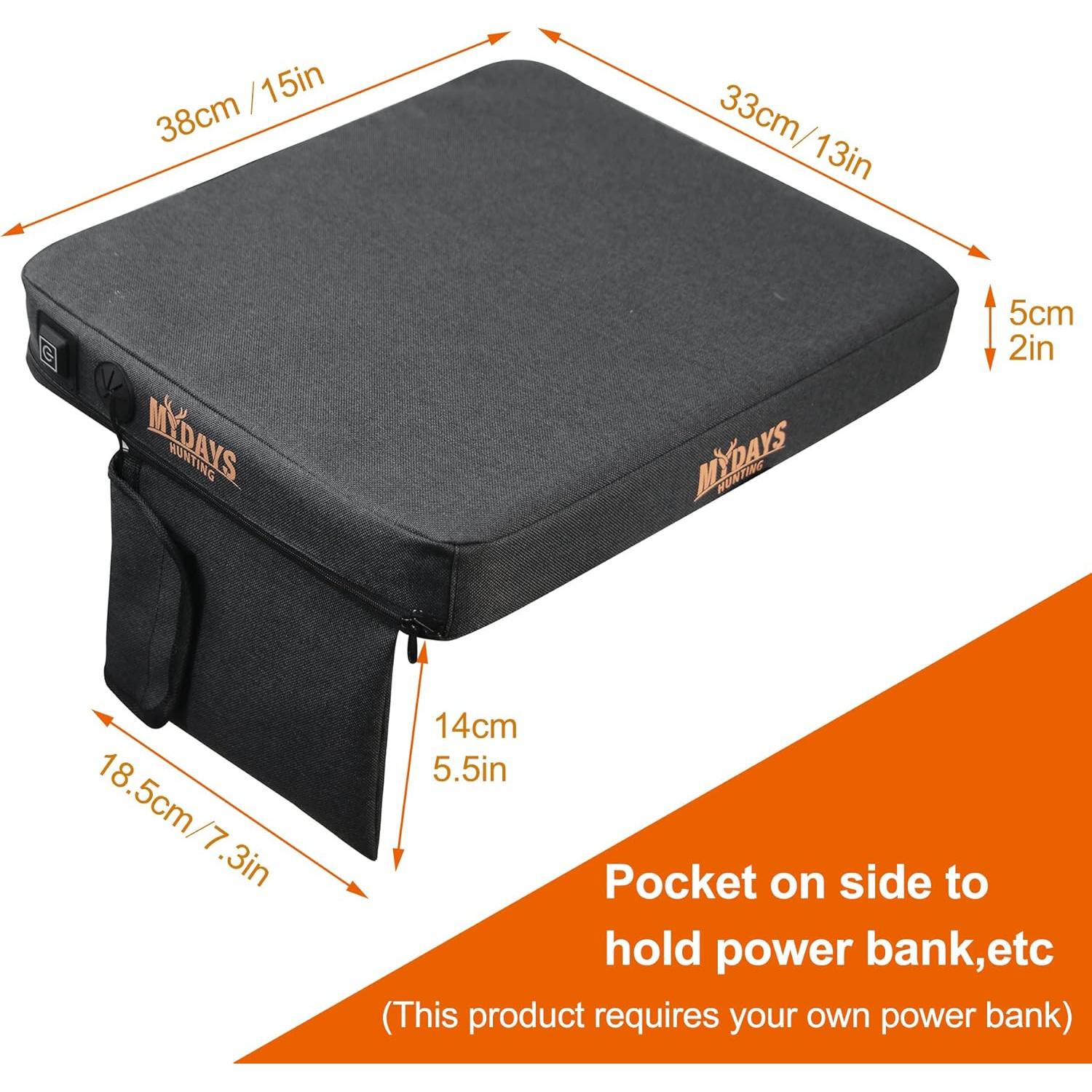 Cojín Térmico Portátil MYDAYS MWX070 para Estadio Negro