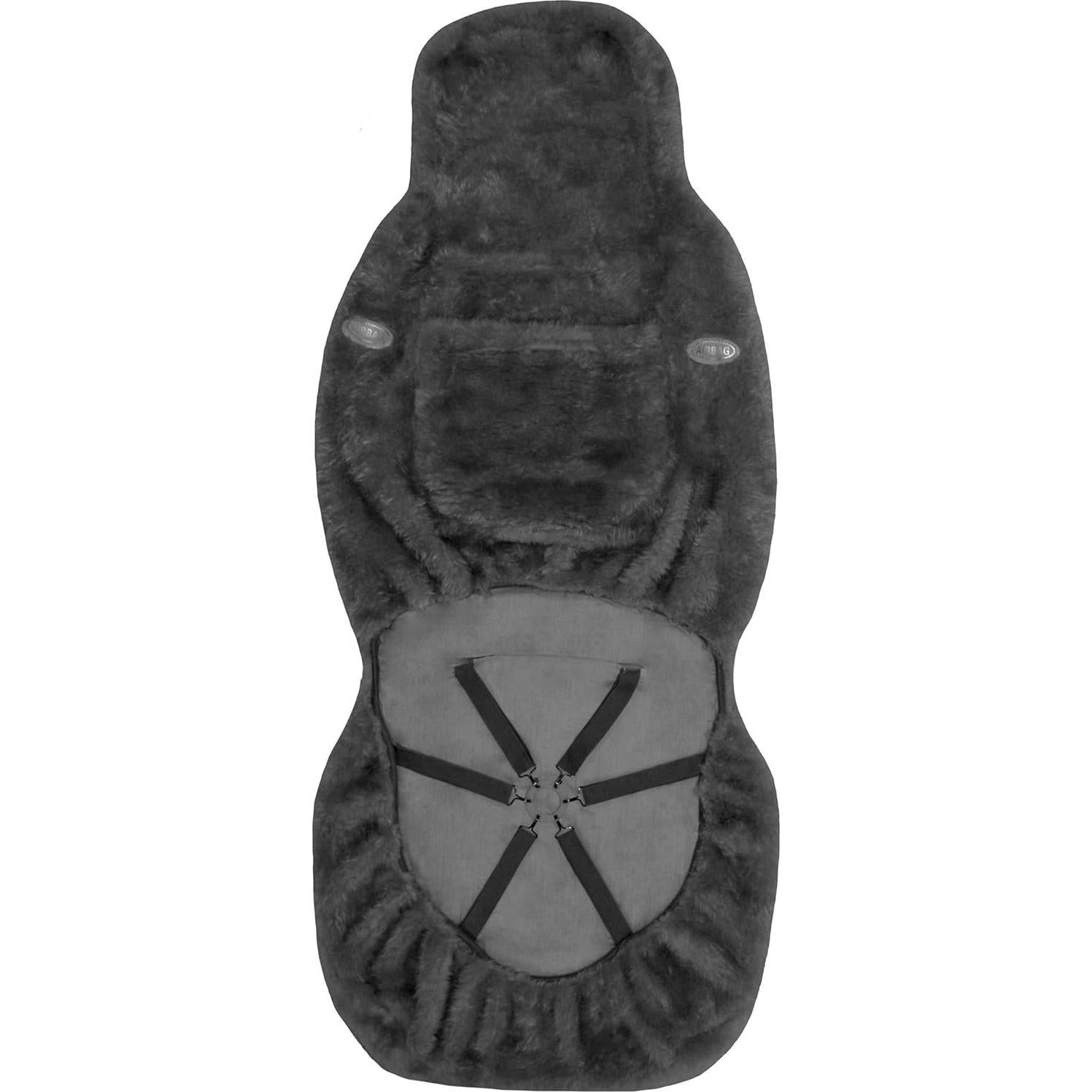 Cubierta de Asiento de Coche Eurow de Piel de Oveja Merino 142x58cm