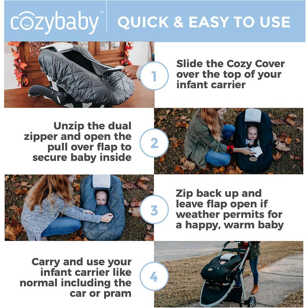 Cubierta para Asiento de Auto Bebé LÍDER Forro Polar Carbón