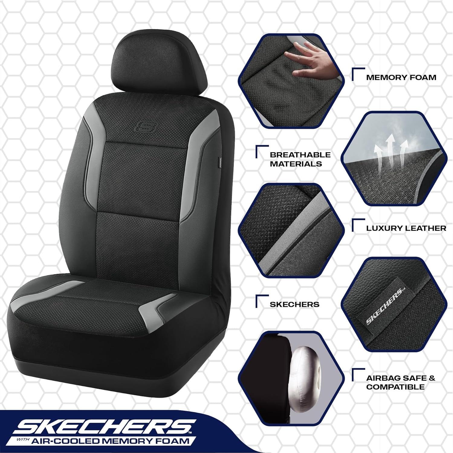 Cubiertas de Asiento de Coche Skechers con Espuma de Memoria