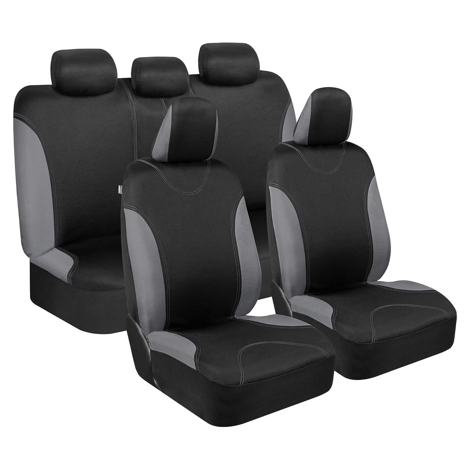 Cubiertas de Asiento BDK UltraSleek Grises Ajuste Universal