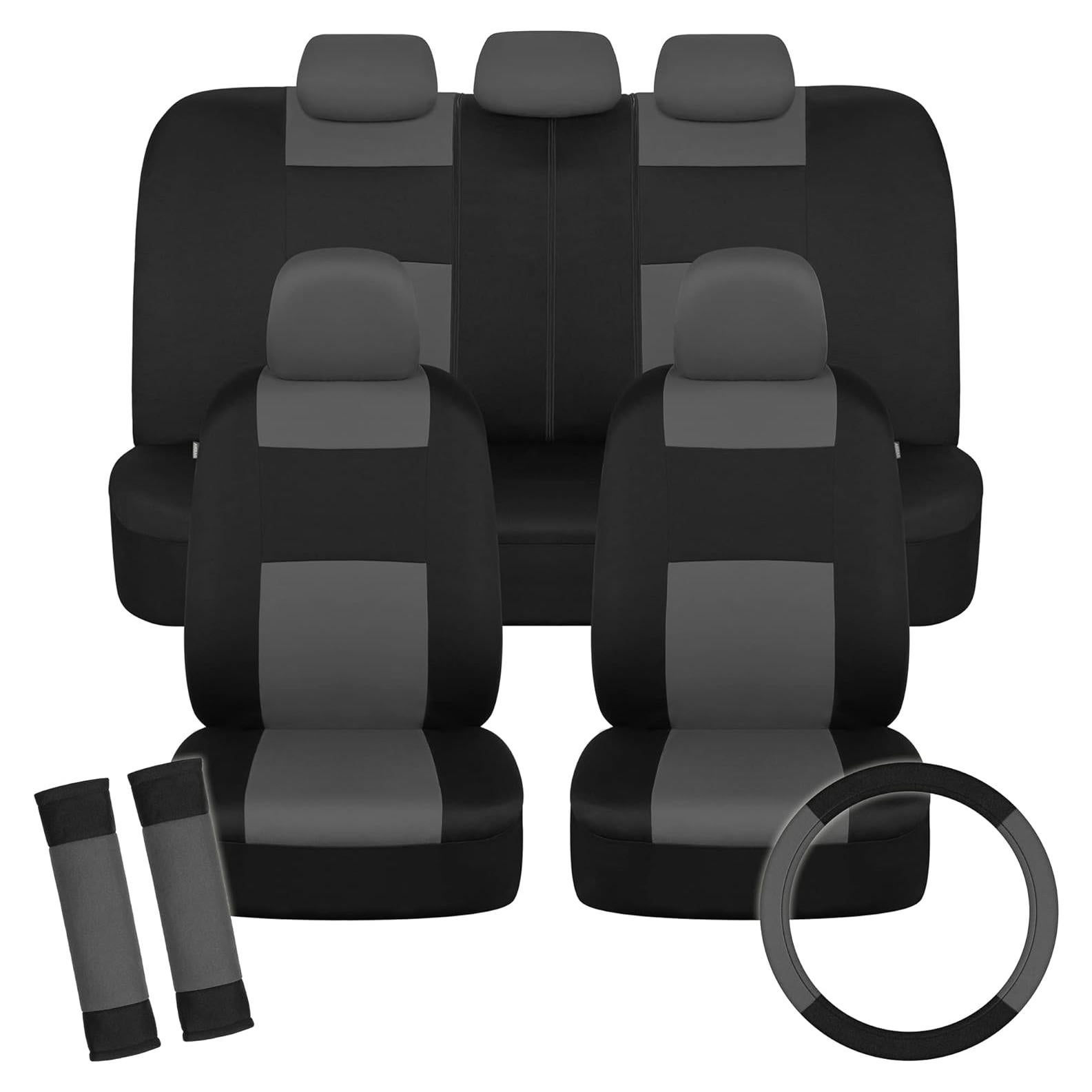 Cubiertas de Asiento de Coche BDK OS-312 Universal Gris Carbón