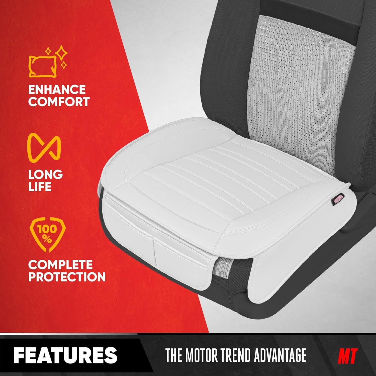 Cubiertas de Asiento Delantero Motor Trend Blancas - Juego de 2