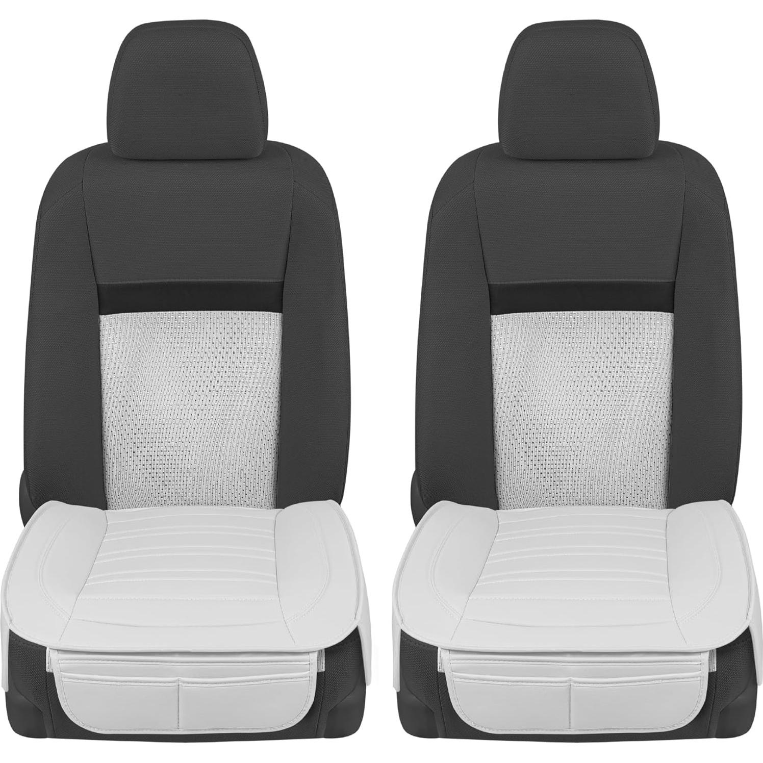 Cubiertas de Asiento Delantero Motor Trend Blancas - Juego de 2