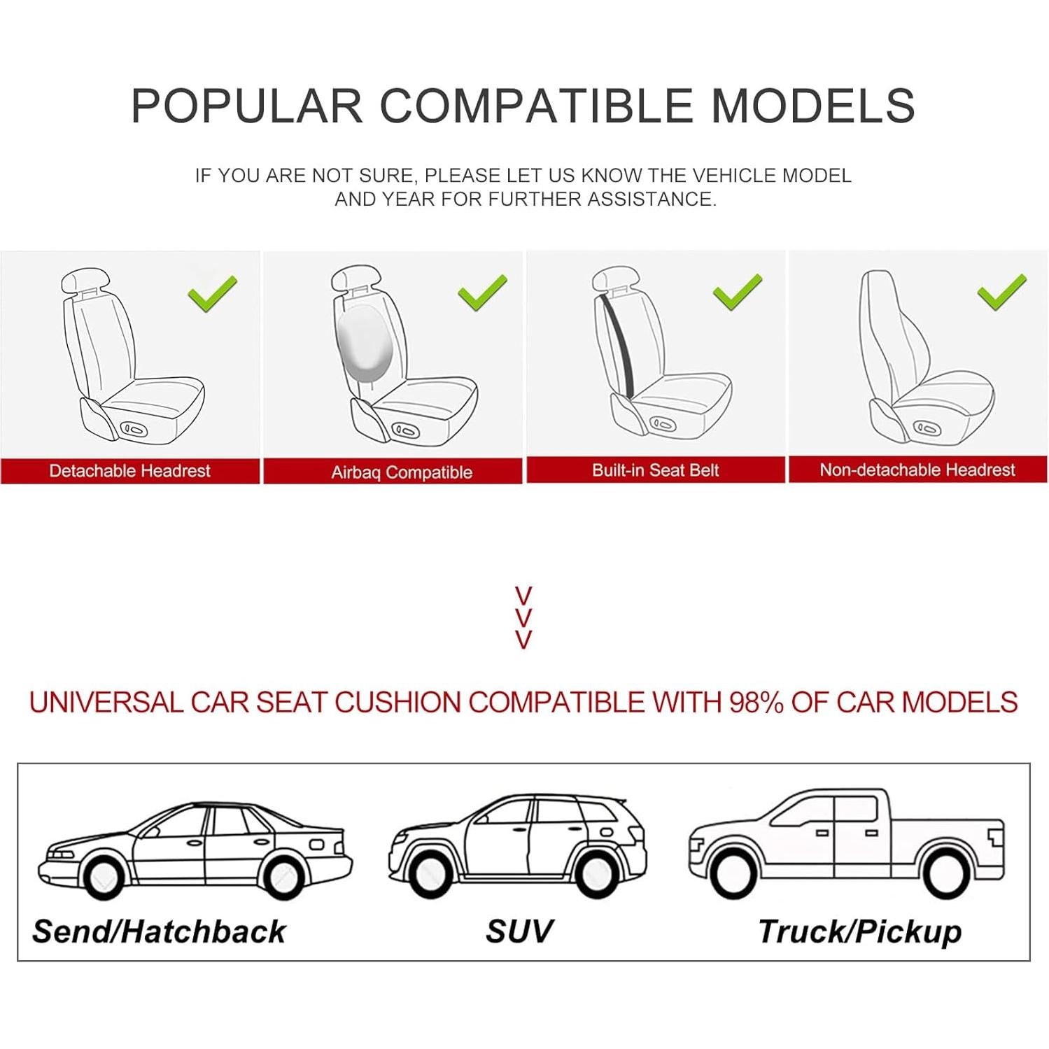 Funda de Asiento de Coche BOPUOVRE Negra Ajuste Universal