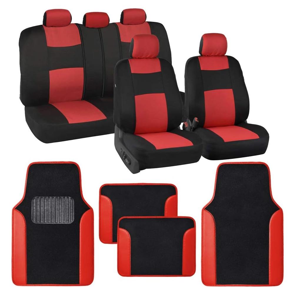 Cubiertas de Asiento y Alfombrillas BDK PolyPro Rojo Universal