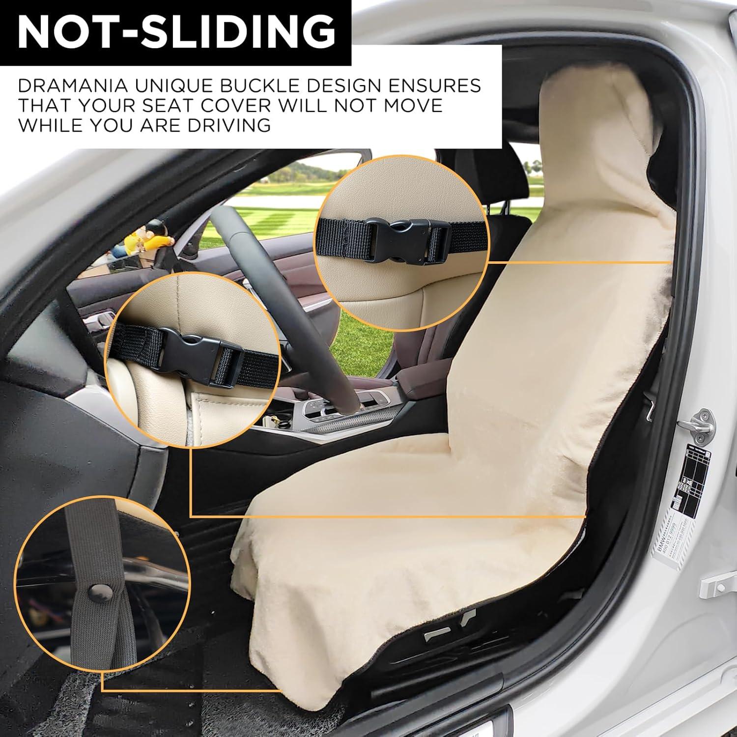 Toalla Cubierta de Asiento Impermeable DREAMANIA 2PCS Beige