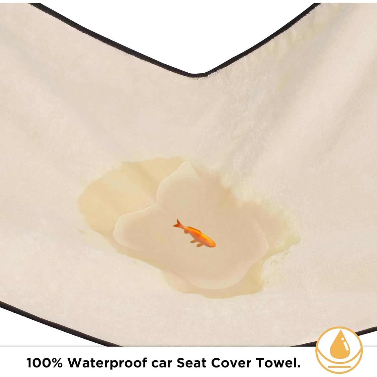 Toalla Cubierta de Asiento Impermeable DREAMANIA 2PCS Beige