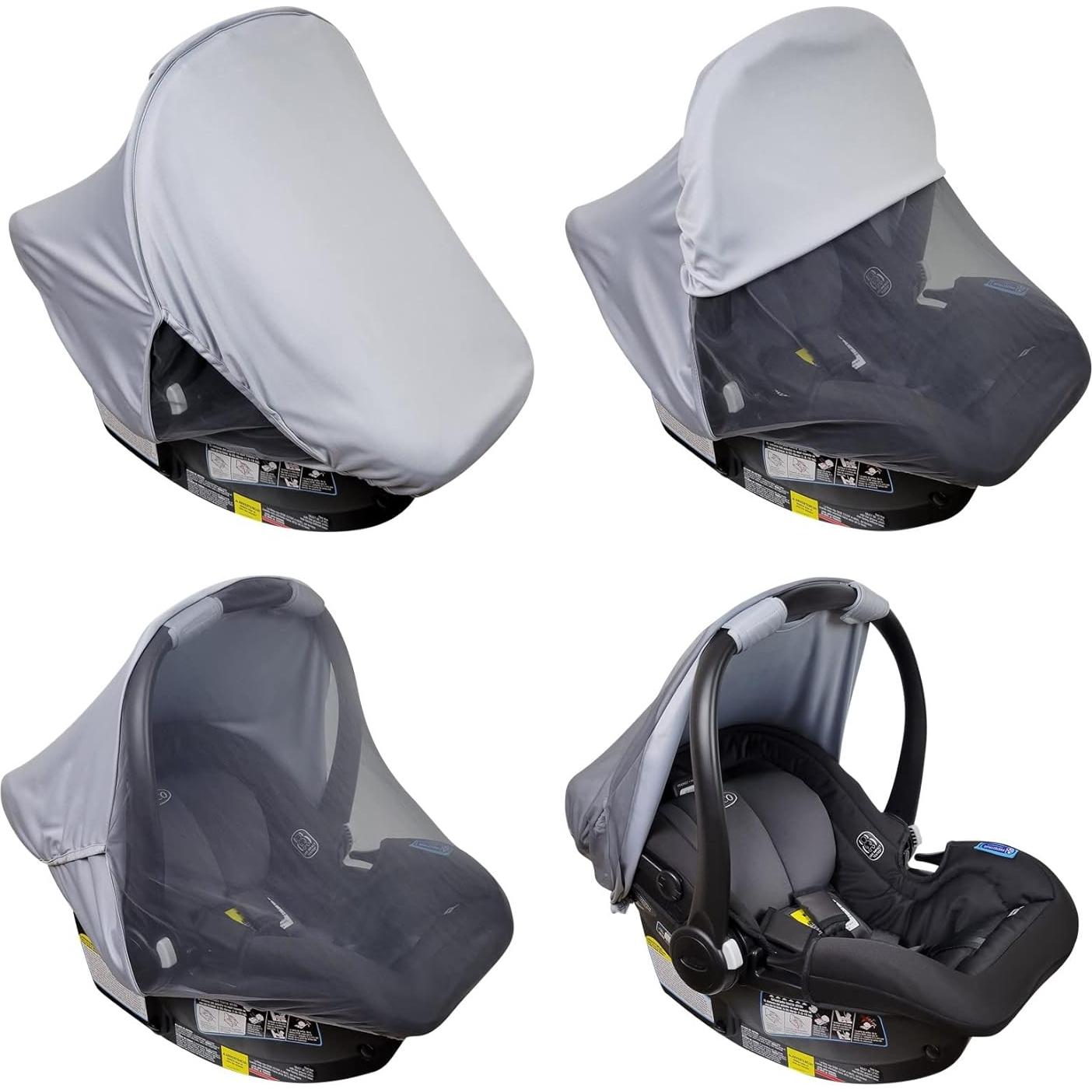 Cubierta de Asiento de Coche 2-en-1 liuliuby Rosa UV y Antimosquitos