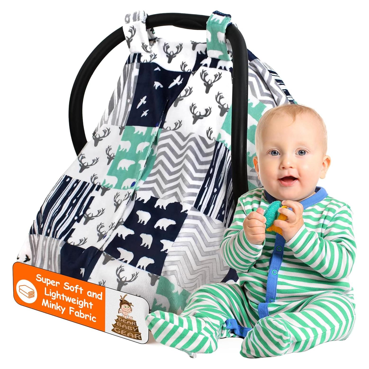 Manta para Asiento de Auto Dear Baby Gear - Oso del Bosque 101.6x76.2cm