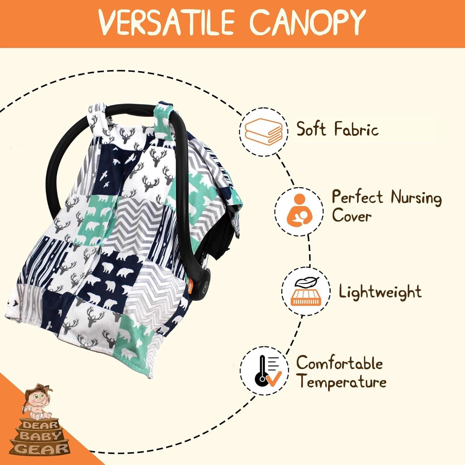 Manta para Asiento de Auto Dear Baby Gear - Oso del Bosque 101.6x76.2cm
