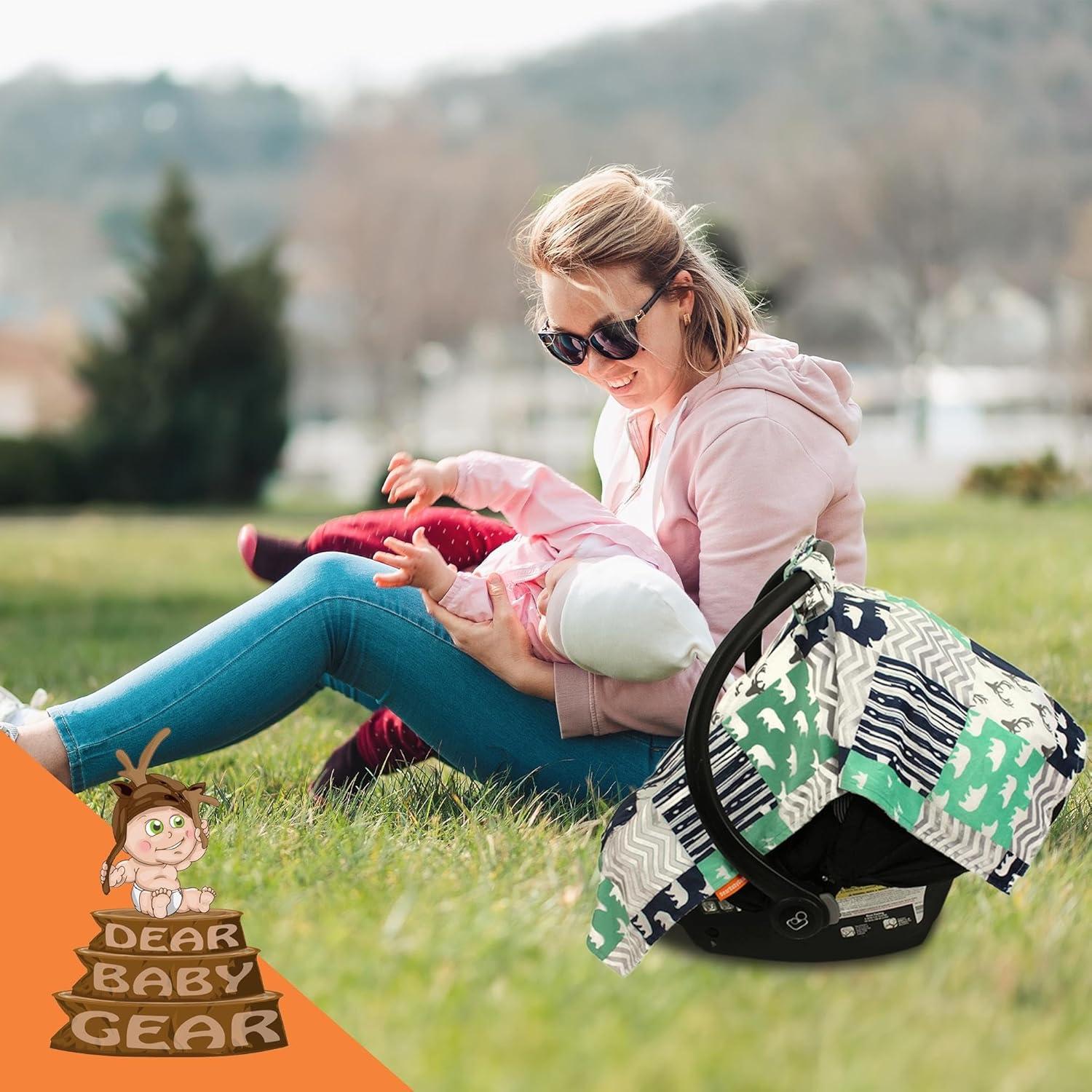 Manta para Asiento de Auto Dear Baby Gear - Oso del Bosque 101.6x76.2cm