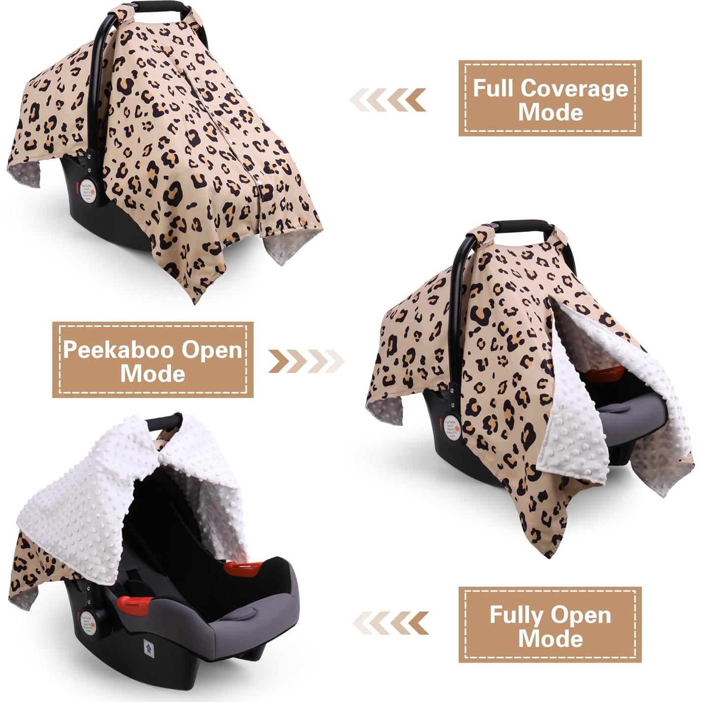 Cubierta de Asiento de Auto Rquite Leopardo para Bebé 104x80cm