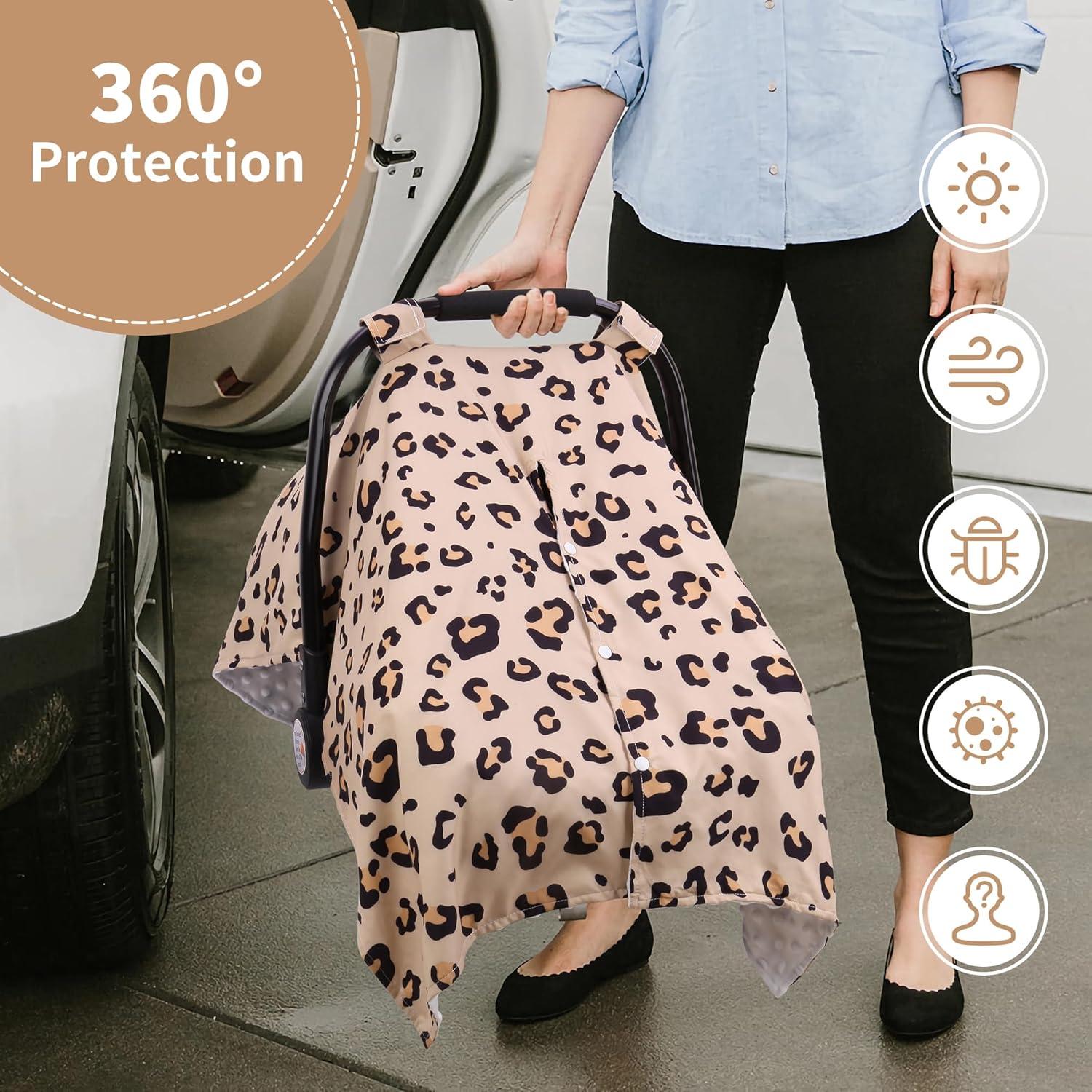 Cubierta de Asiento de Auto Rquite Leopardo para Bebé 104x80cm