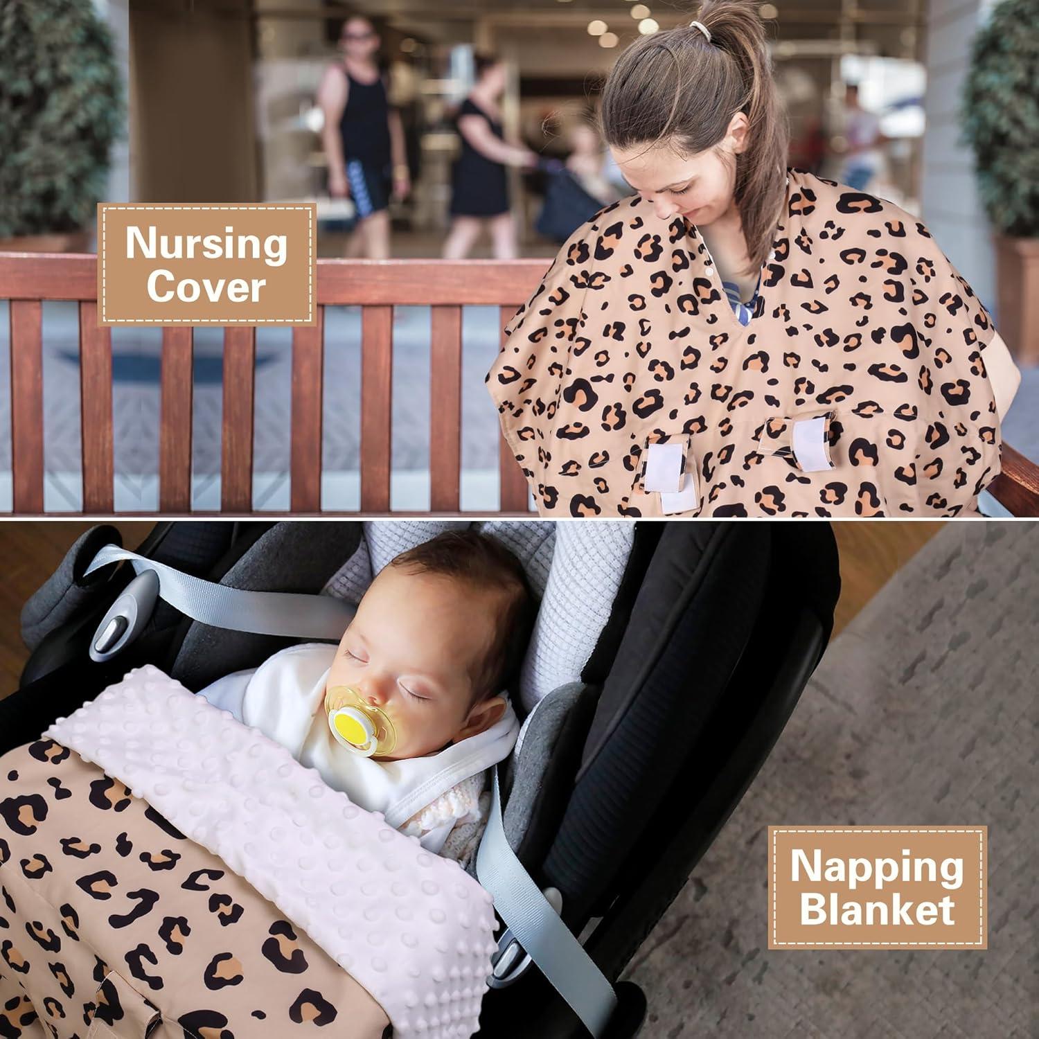 Cubierta de Asiento de Auto Rquite Leopardo para Bebé 104x80cm