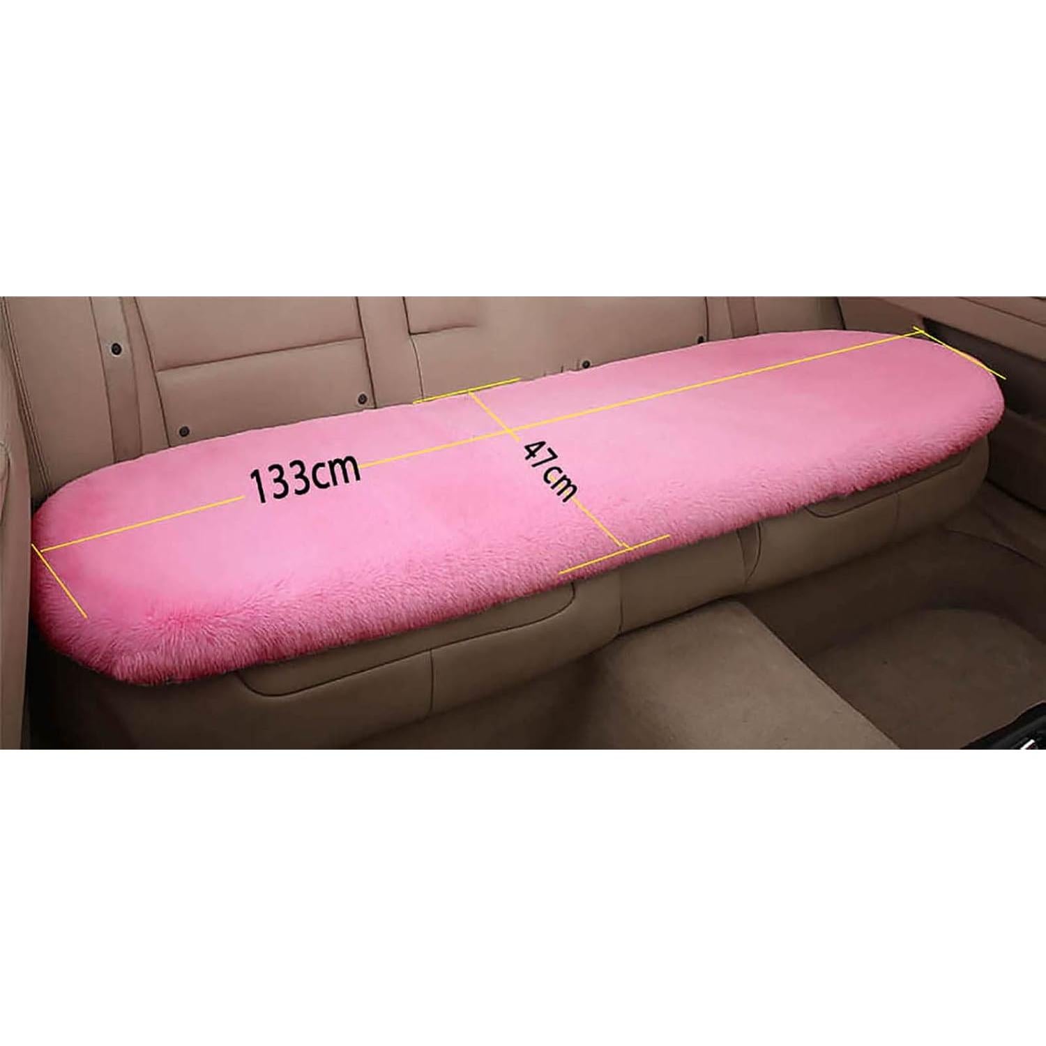 Cojín de Asiento de Imitación Piel Conejo YUNZLAN 135.4x46.99cm Negro