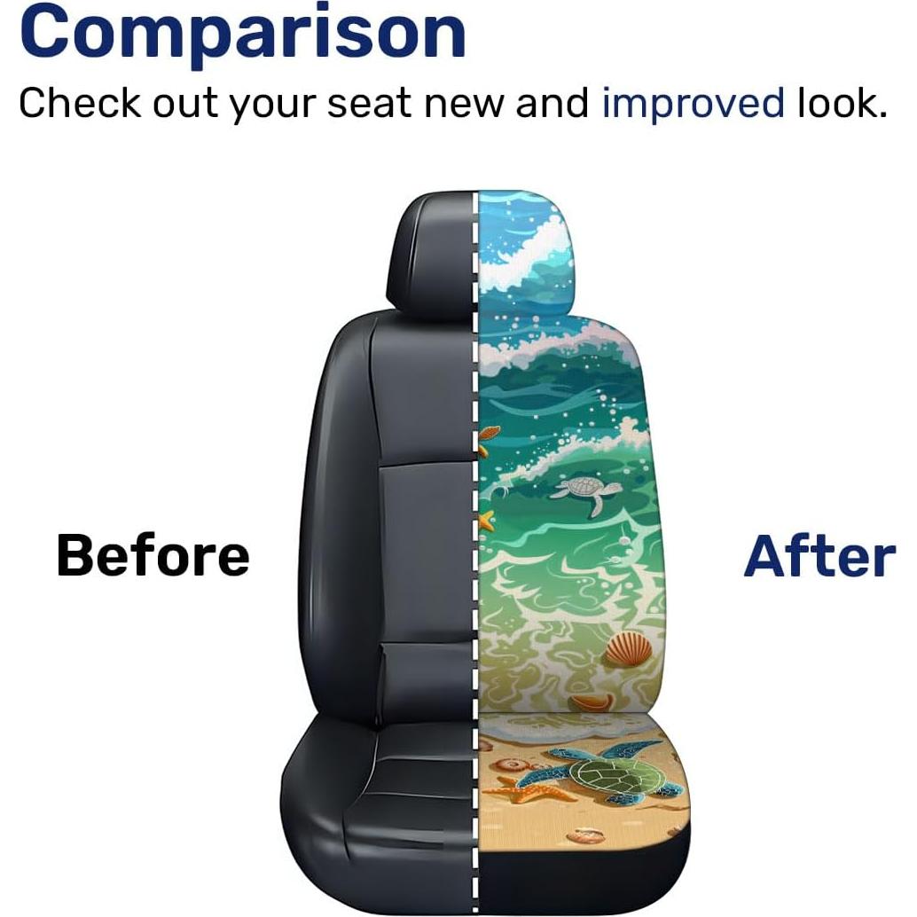 Cubiertas de Asiento Frontal GENANY para Auto SUV y Sedán