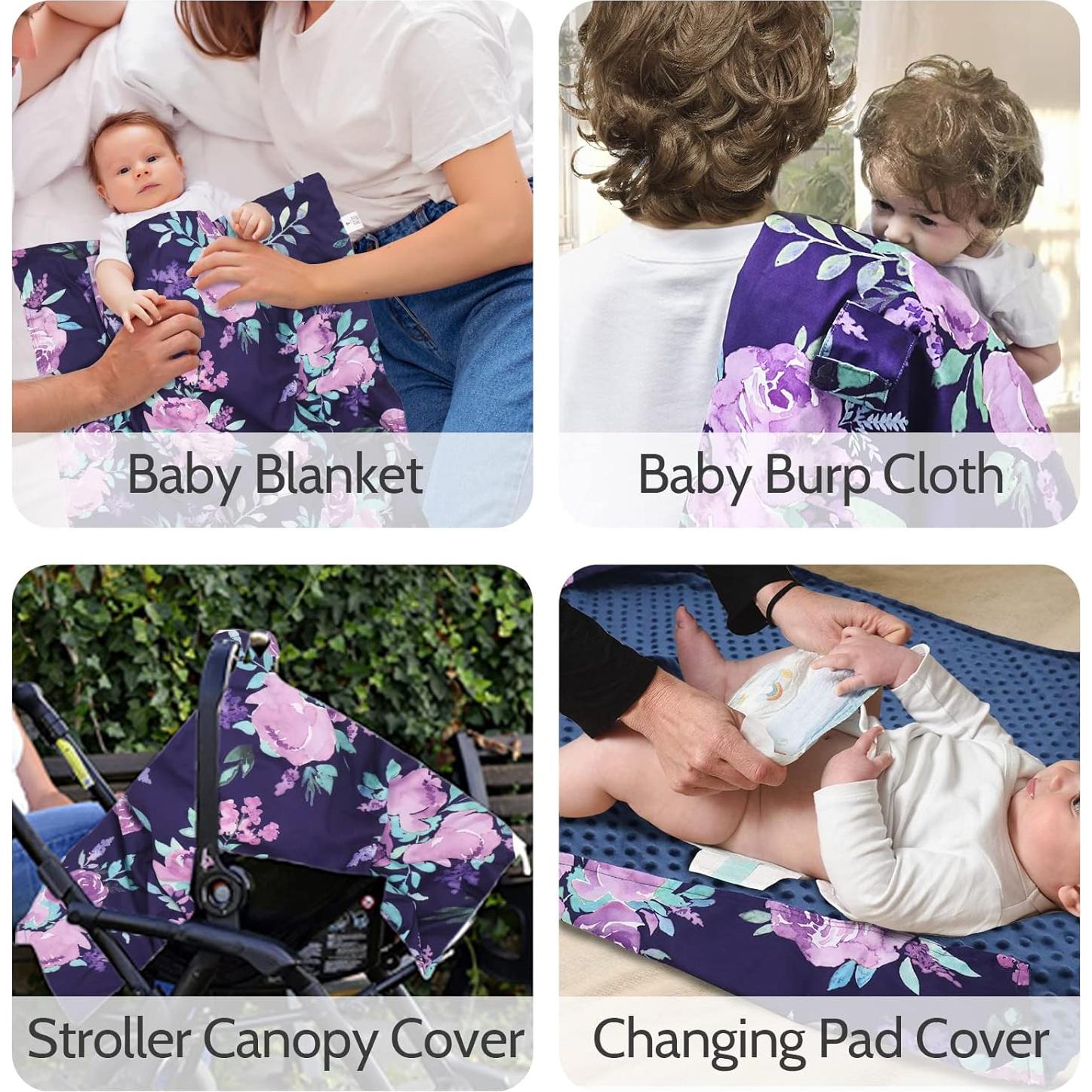 Funda de Asiento de Coche TANOFAR para Bebé Floral Morado