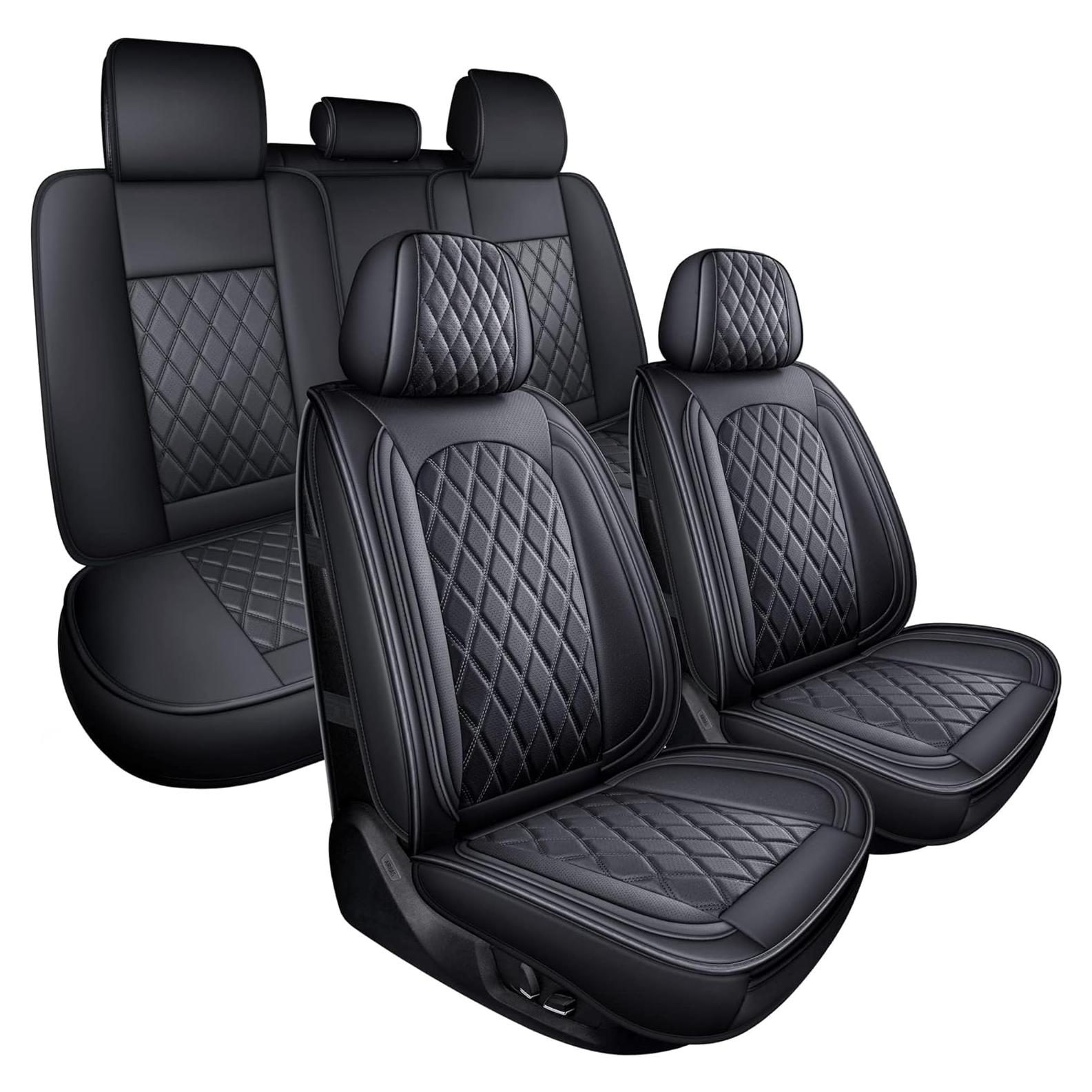 Funda de Asientos MIROZO Juego Completo 5 Piezas Negra Universal
