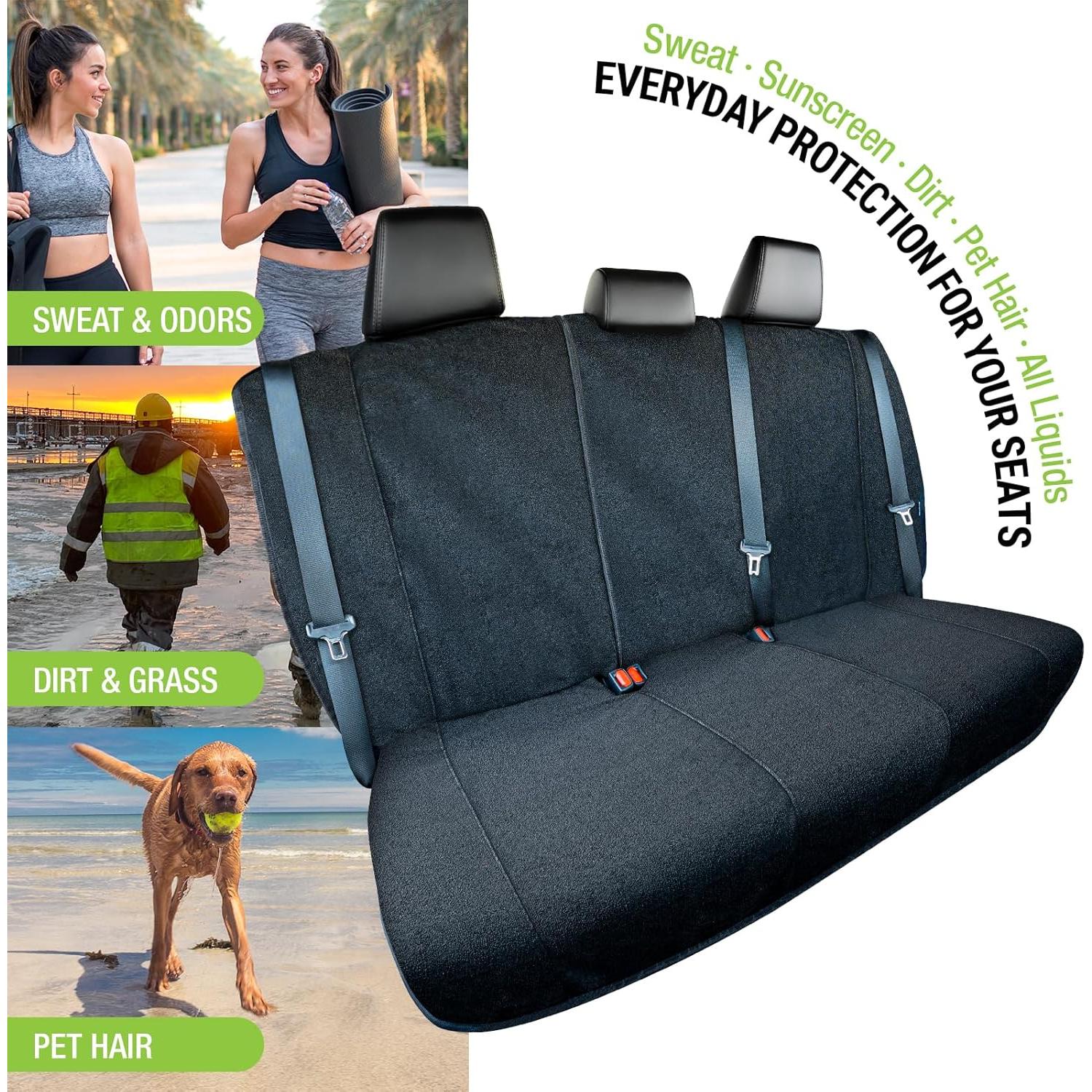 Funda de Toalla para Asiento Trasero Season Guard - Negro