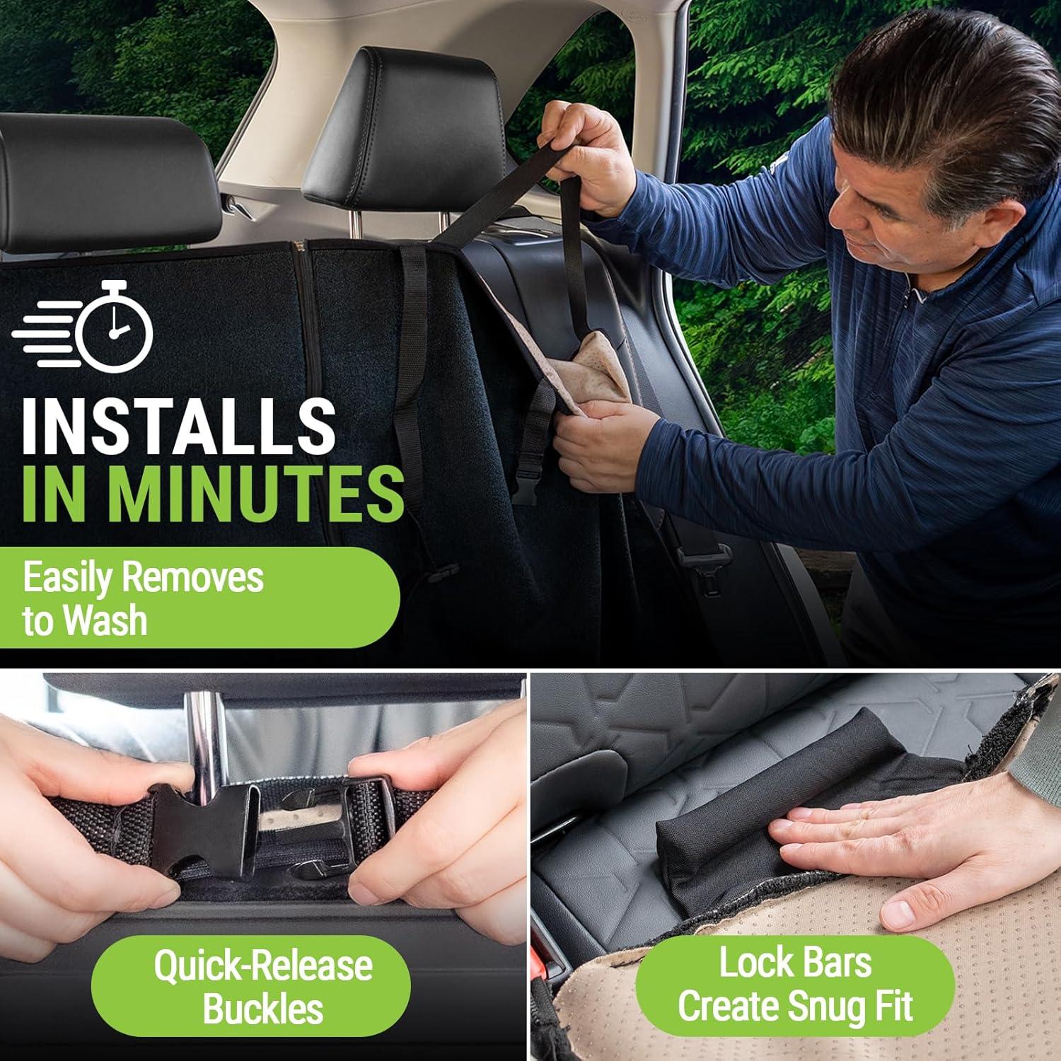 Funda de Toalla para Asiento Trasero Season Guard - Negro