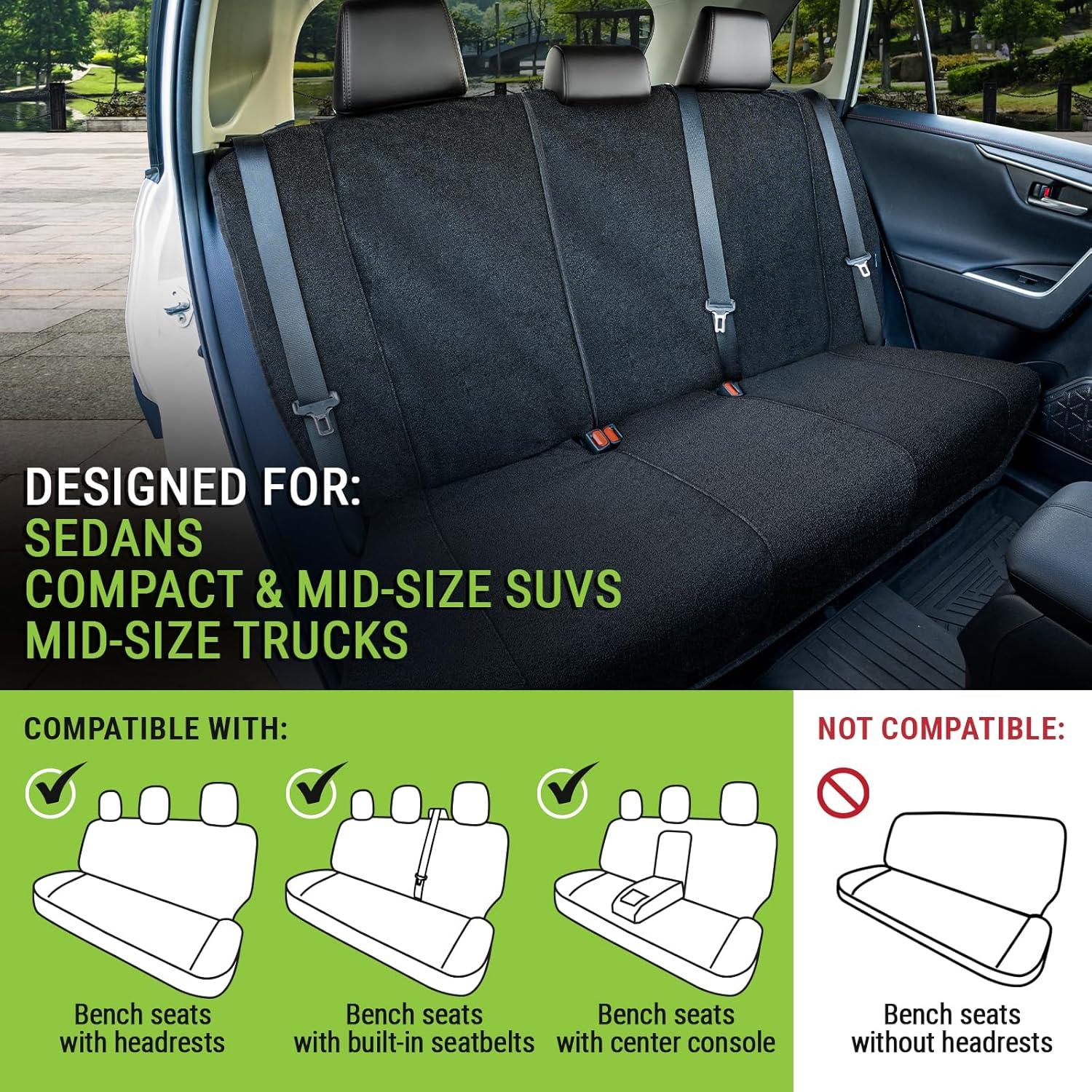 Funda de Toalla para Asiento Trasero Season Guard - Negro