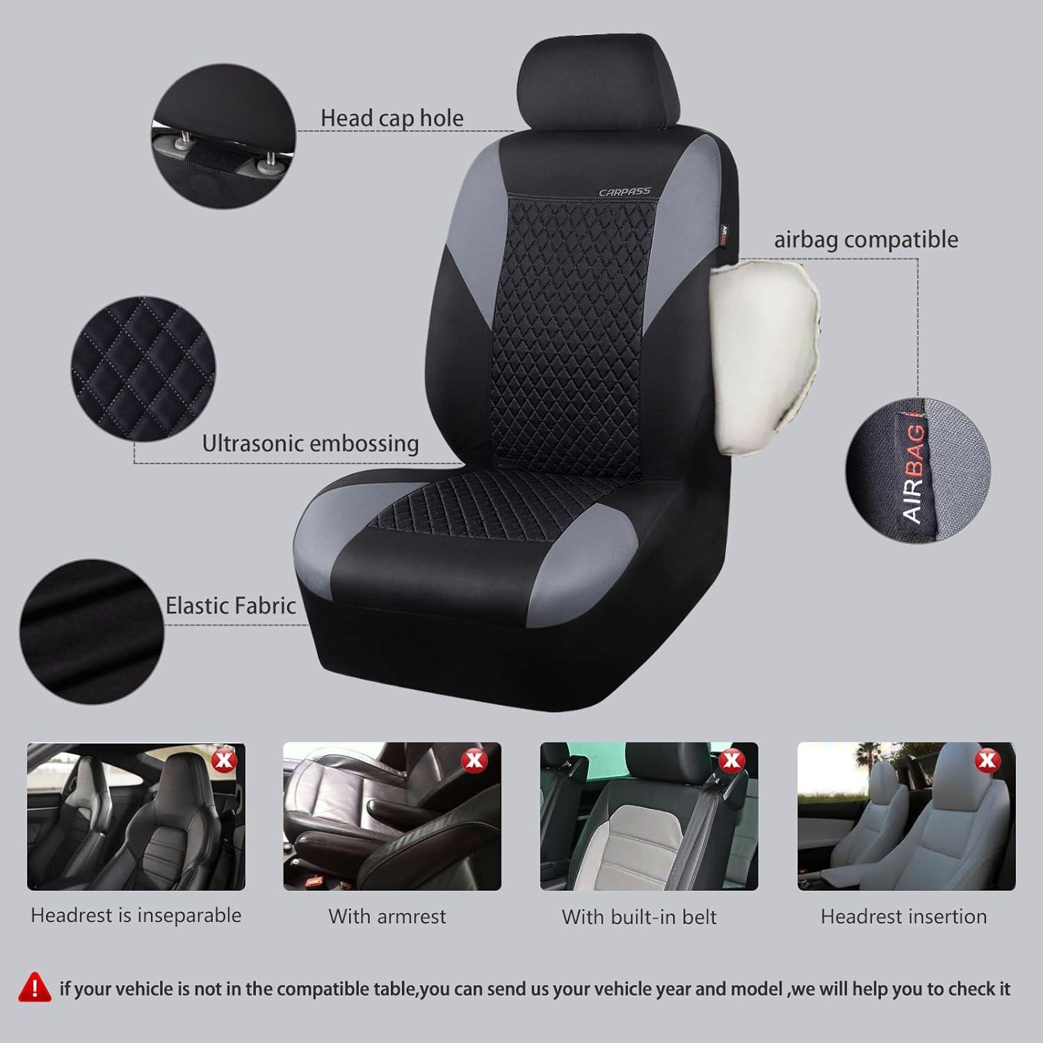 Fundas de Asiento Universales CAR PASS Juego Completo Tela