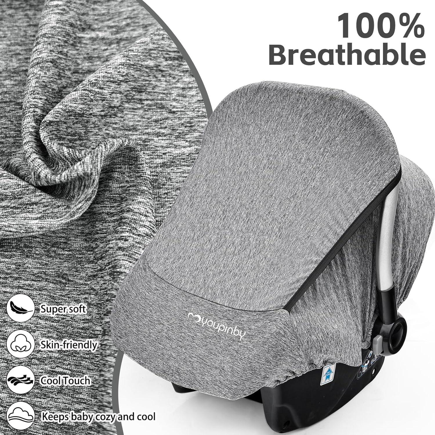 Funda para Asiento de Auto para Bebés Gris - Transpirable y Universal