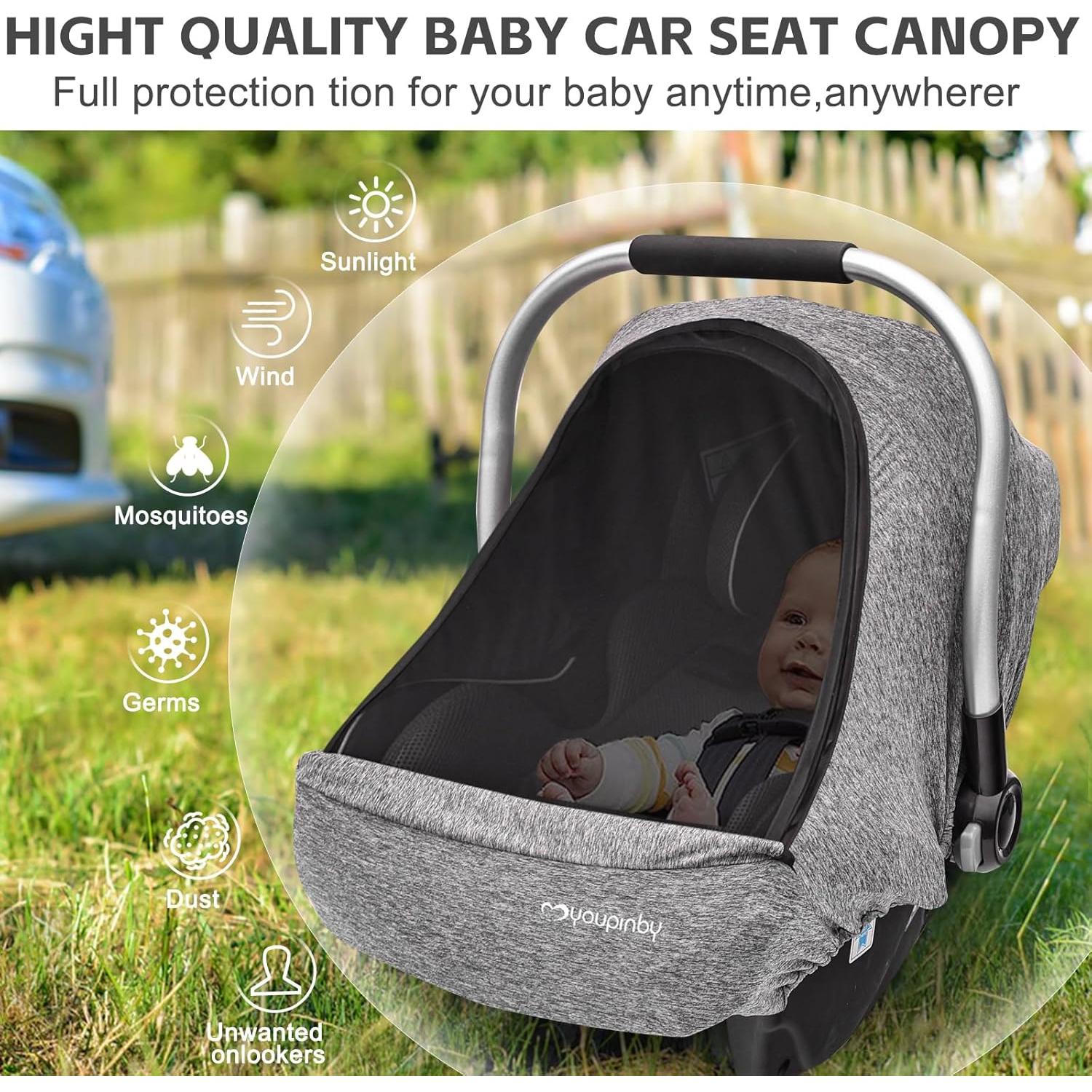 Funda para Asiento de Auto para Bebés Gris - Transpirable y Universal