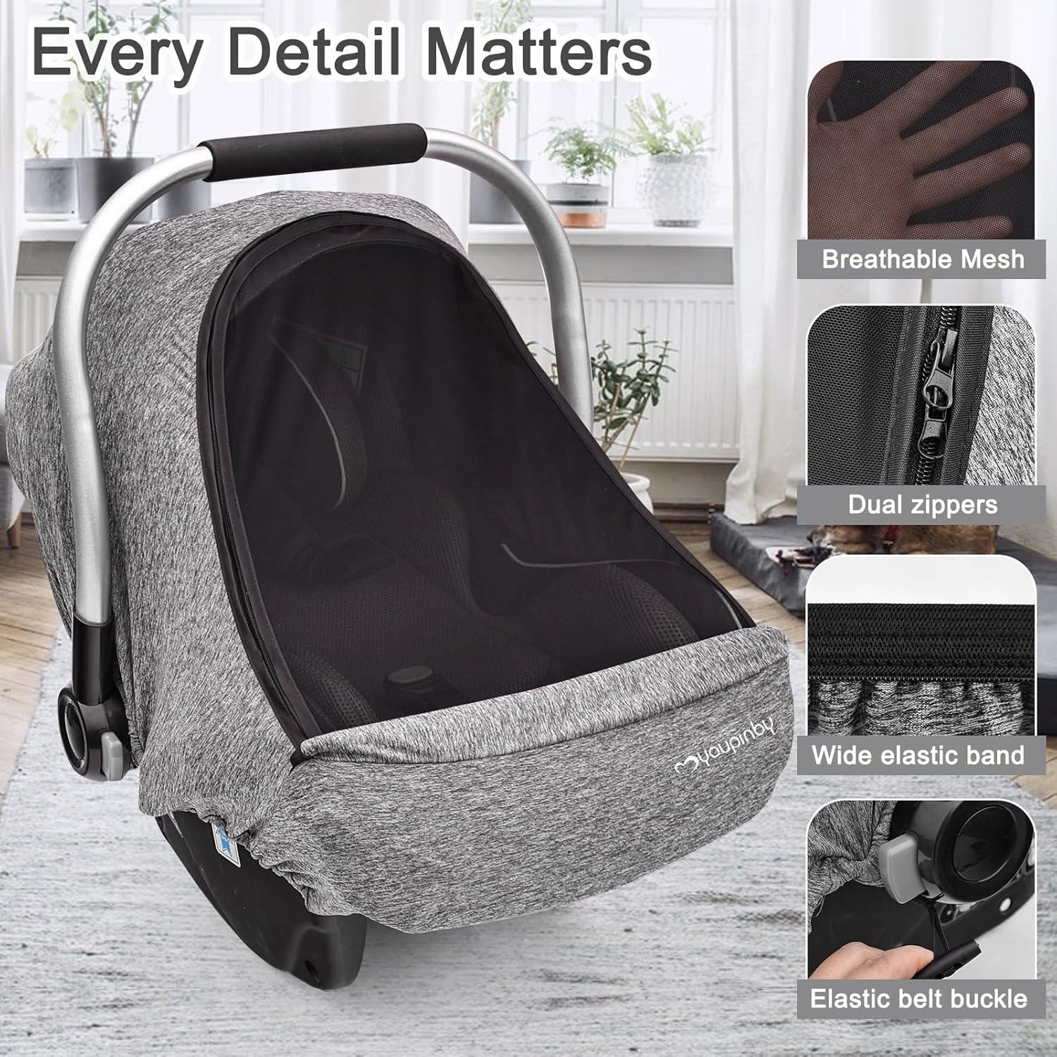 Funda para Asiento de Auto para Bebés Gris - Transpirable y Universal