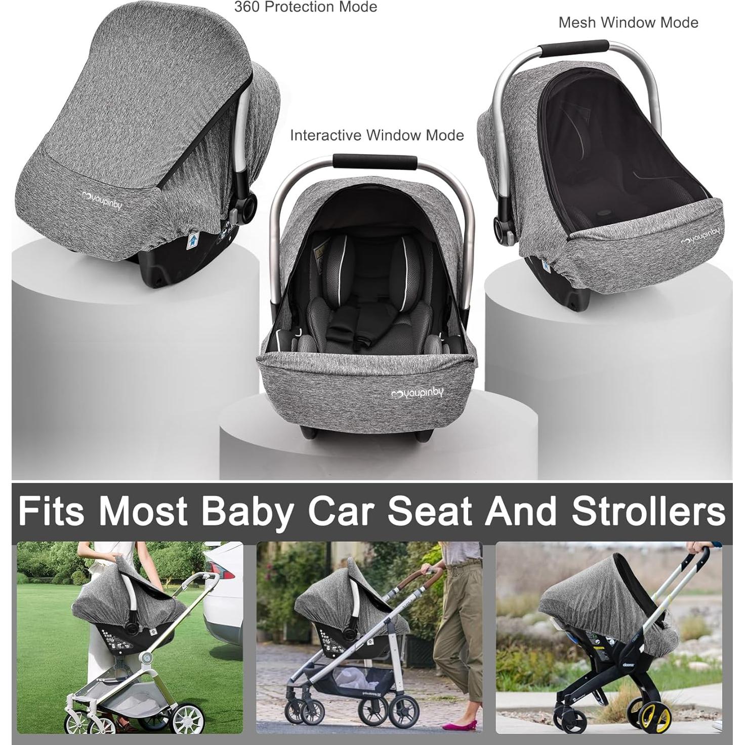 Funda para Asiento de Auto para Bebés Gris - Transpirable y Universal