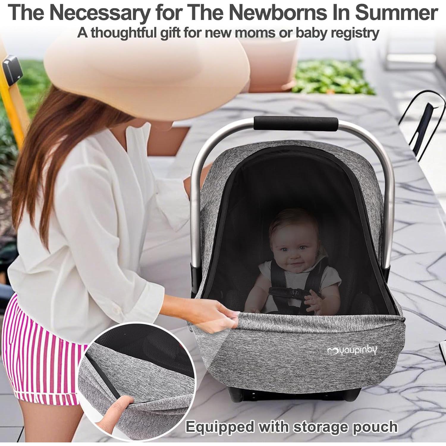 Funda para Asiento de Auto para Bebés Gris - Transpirable y Universal