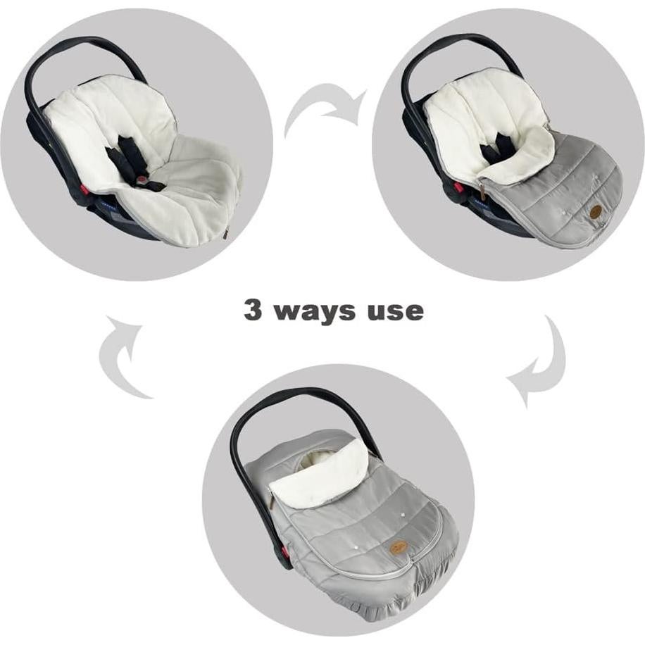 Funda de Asiento de Coche CozyMe con Saco Impermeable 0-12M