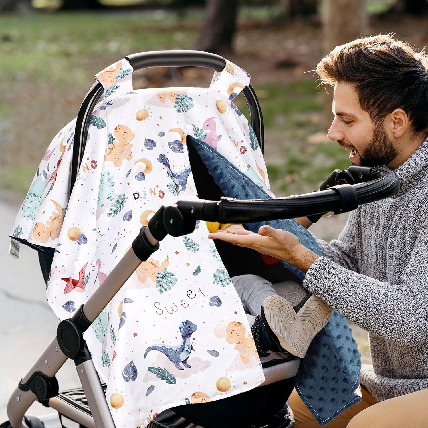 Funda de Asiento de Coche DILIMI para Bebé Dinosaurio Acuarela