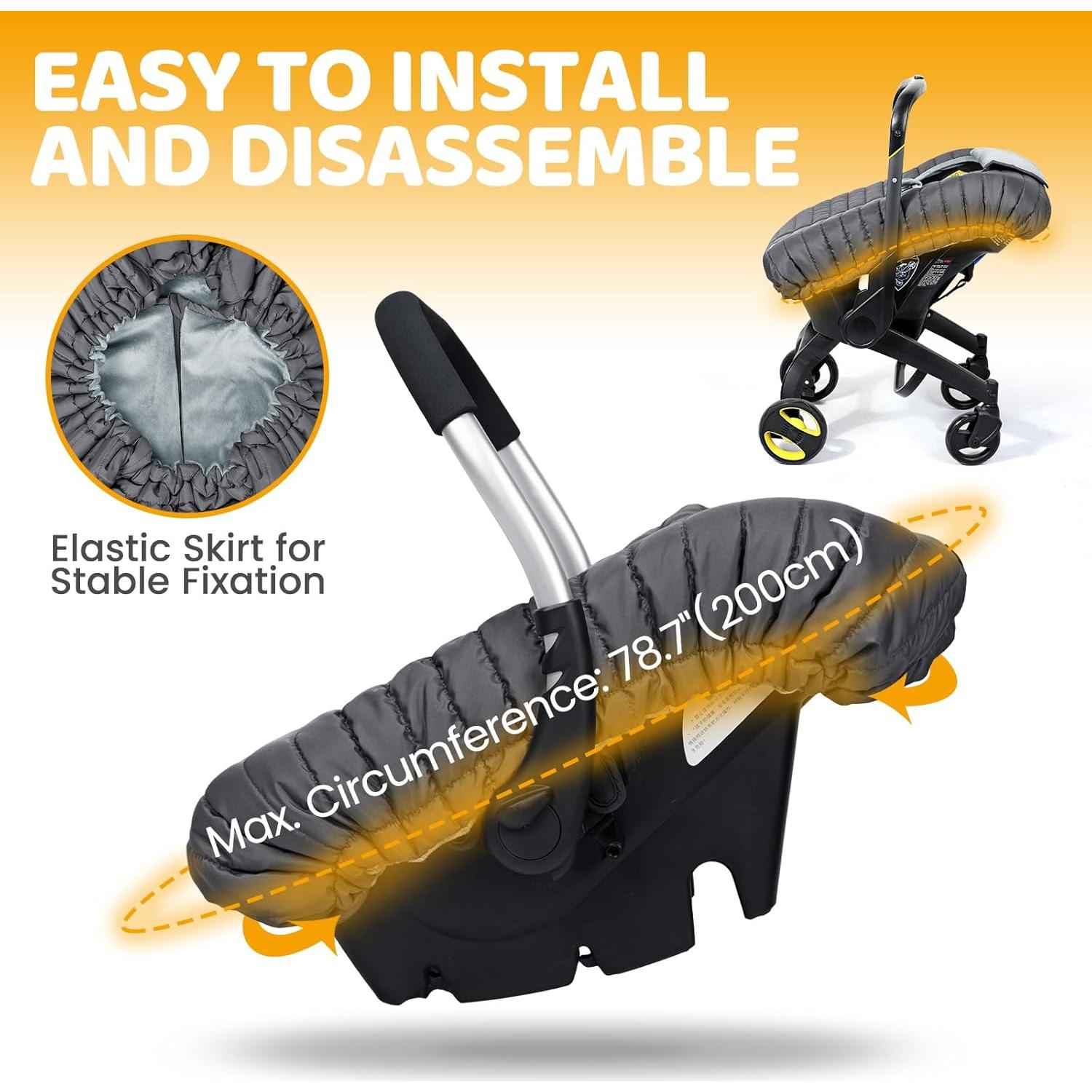 Funda de Asiento de Auto para Bebés Orzbow Gris Oscuro Universal