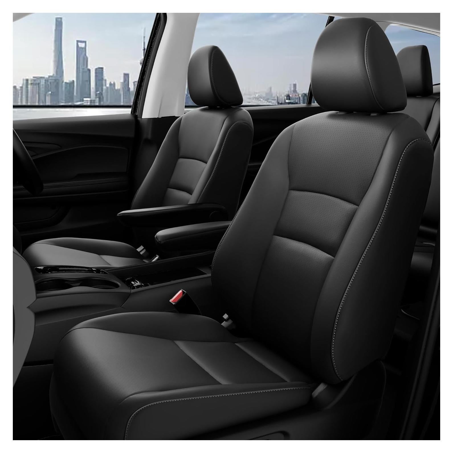 Funda de Asiento para Honda Pilot 2016-2022 - FEINEPRO, 8 Asientos, Cuero Sintético Negro