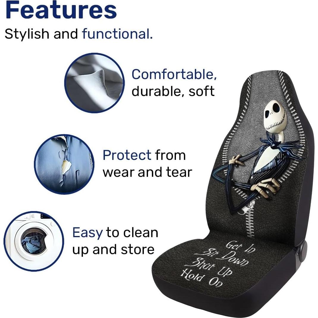 Cubierta de Asiento Automotriz GENANY Nightmare Skellington
