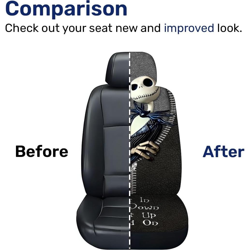 Cubierta de Asiento Automotriz GENANY Nightmare Skellington